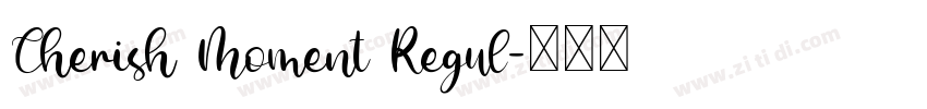 Cherish Moment Regul字体转换